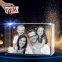Personalized Crystal, 3D Crystal Photo, for Mom, Beautiful Premium Personalized Birthday Gift, Customized 3D Couple Gifts Straight edge horizontal