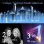 Personalized Crystal, 3D Crystal Photo, for Mom, Beautiful Premium Personalized Birthday Gift, Customized 3D Couple Gifts Straight edge horizontal