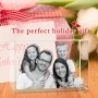 Personalized Crystal, 3D Crystal Photo, for Mom, Beautiful Premium Personalized Birthday Gift, Customized 3D Couple Gifts Straight edge horizontal
