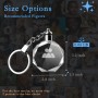 Mothers Day Personalized gift, Customized 2D Crystal Keychain with 7-color LED light, 2D Laser Gift（octagon）  