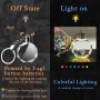 Mothers Day Personalized gift, Customized 2D Crystal Keychain with 7-color LED light, 2D Laser Gift（octagon）  