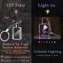 Mothers Day Personalized gift, Customized 2D Crystal Keychain with 7-color LED light, 2D Laser Gift （rectangle）