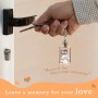 Mothers Day Personalized gift, Customized 2D Crystal Keychain with 7-color LED light, 2D Laser Gift （rectangle）