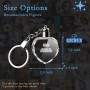 Mothers Day Personalized gift, Customized 2D Crystal Keychain with 7-color LED light, 2D Laser Gift （heart-shaped）