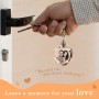 Mothers Day Personalized gift, Customized 2D Crystal Keychain with 7-color LED light, 2D Laser Gift （heart-shaped）