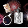 Mothers Day Personalized gift, Customized 2D Crystal Keychain with 7-color LED light, 2D Laser Gift （rectangle）